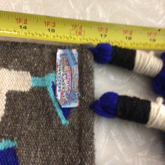 Vintage Artesian hand woven tapestry wool geese/duck hanging made in Ecuador - Picture 6 of 10